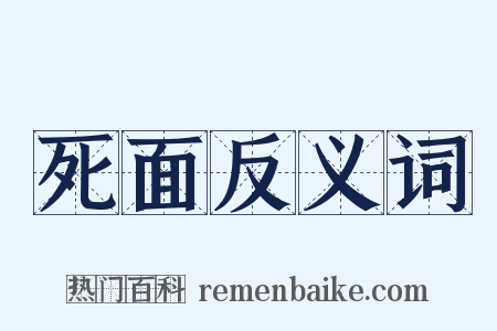 死面反义词是什么意思的图片